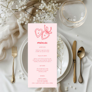 Whimsical Heart Locket Doodle Sketch Modern CUSTOM Menu