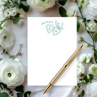 Whimsical Heart Locket Doodle Sketch Modern CUSTOM