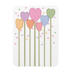 Whimsical Heart Lollipops Magnet