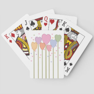 Whimsical Heart Lollipops Playing Cards
