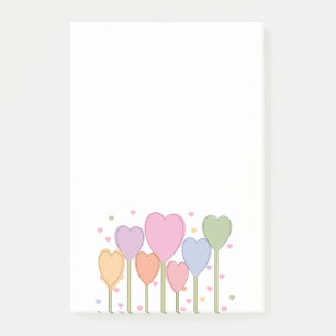 Whimsical Heart Lollipops Post-it Notes