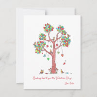 Whimsical Heart Tree Happy Valentine's Day