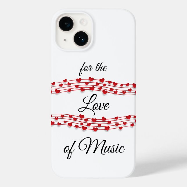 Whimsical hearts music "For the love of music"  Case-Mate iPhone Case (Back)