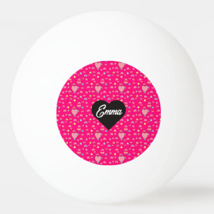 Whimsical Hearts, Stars & Rainbow Dreamscape Ping Pong Ball