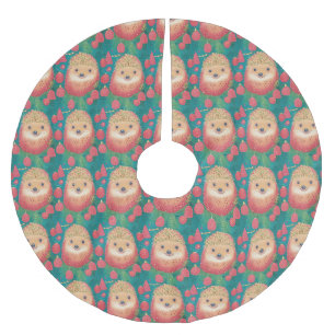 Whimsical Hedgehog Haven Brushed Polyester Tree Skirt