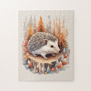 Whimsical Hedgehog l Season : autumn [A]  Jigsaw Puzzle