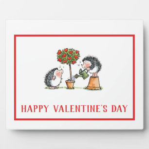Whimsical Hedgehogs Valentine's Day Plaque