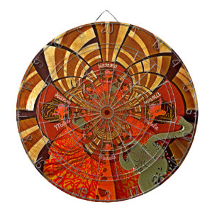 Whimsical Heights: Beautiful Funny Giraffe African Dartboard