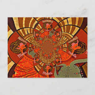 Whimsical Heights: Beautiful Funny Giraffe African Postcard