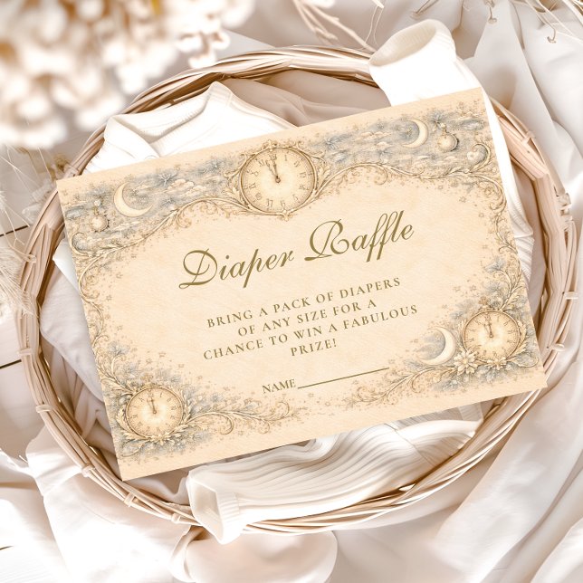 Whimsical Heirloom Baby Shower Diapper Raffle Enclosure Card (Creator Uploaded)