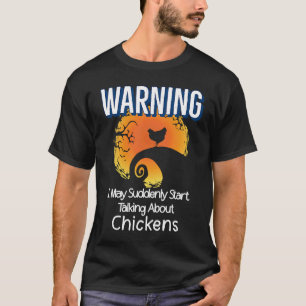 Whimsical Hen Silhouette Farmer Girl Humour Chick T-Shirt