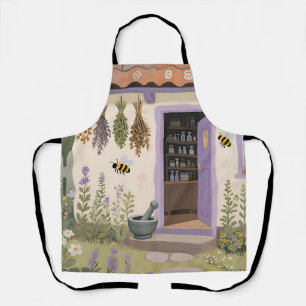 Whimsical Herb Cottage Garden Apron