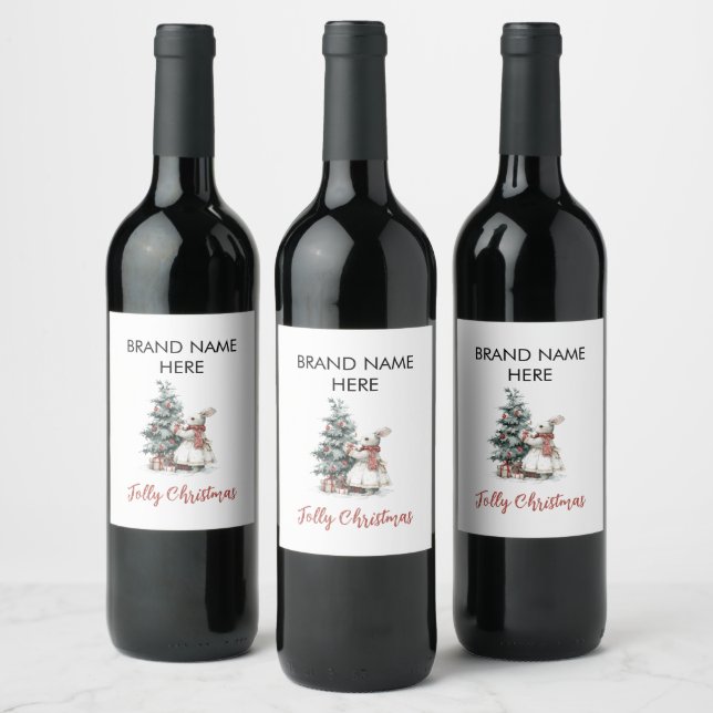Whimsical Holiday Labels | [Your Brand Name] (Bottles)