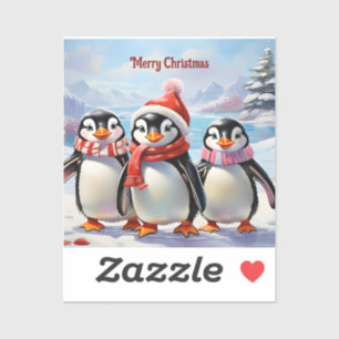 Whimsical Holiday Penguin Trio