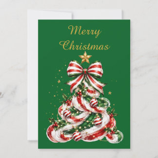 Whimsical Holiday Watercolor Winter Wonderland Card
