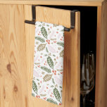 Whimsical Holly Berry Colourful Christmas Holiday Tea Towel<br><div class="desc">Brighten up your seasonal decor with this festive and chic Christmas pattern featuring ur original hand drawn winter foliage in vibrant,  whimsical colours.</div>