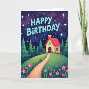 Whimsical Home Birthday Card