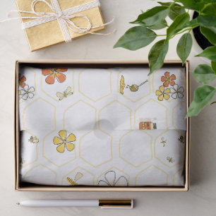 Whimsical Honeycomb and Bumblebee collection Tissue Paper