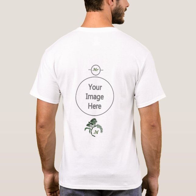 Whimsical Hooded Grasshopper Monogram T-Shirt (Back)