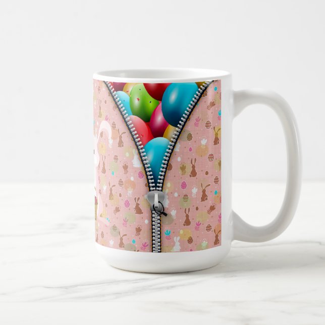 Whimsical Hoppy Easter Eggs Coffee Mug (Right)