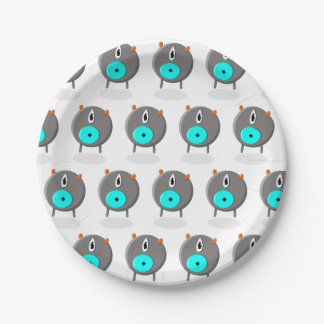 Whimsical Horned Character Paper Plate