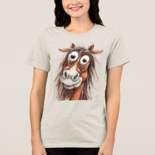 Whimsical horse Tri-Blend shirt