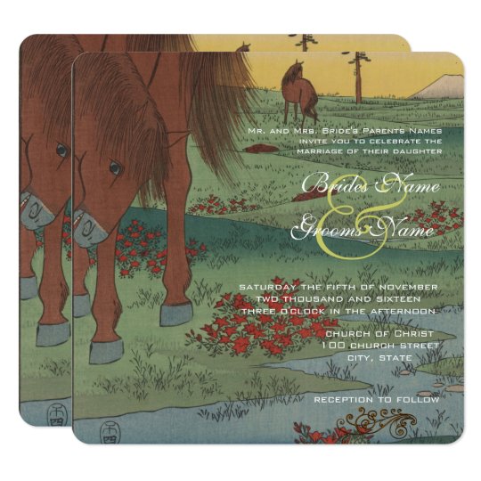 Whimsical Horse Wedding Invitation