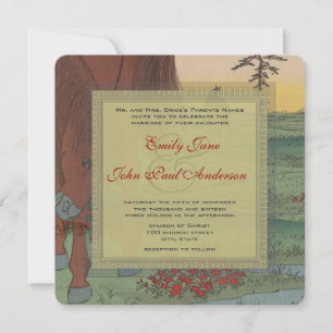 Whimsical Horse Wedding Invitation