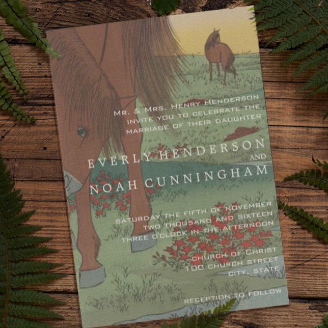 Whimsical Horse Wedding Invitations (Creator Uploaded)