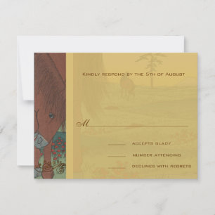 Whimsical Horse Wedding Response Card