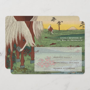 Whimsical Horse Wedding RSVP Invitation