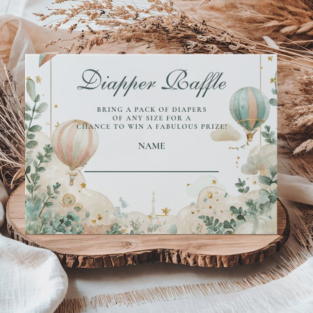 Whimsical Hot Air Balloon Diapper Raffle  Enclosure Card (Creator Uploaded)