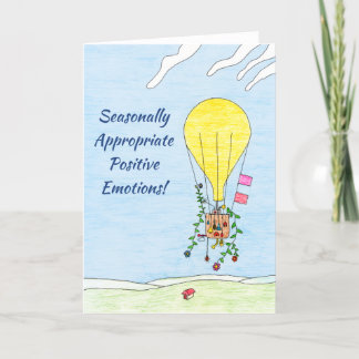 Whimsical Hot Air Balloon Holiday Card