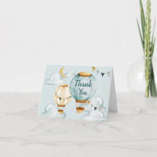 Whimsical Hot Air Balloon Thank You Card