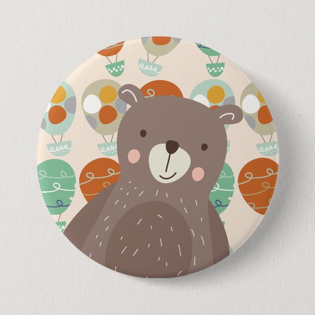 Whimsical Hot Air Balloons 7.5 Cm Round Badge (Front)