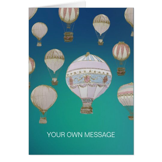 Whimsical Hot Air Balloons Card