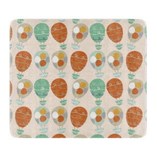 Whimsical Hot Air Balloons Cutting Board