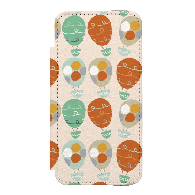 Whimsical Hot Air Balloons Incipio iPhone Wallet Case (Folio Front)