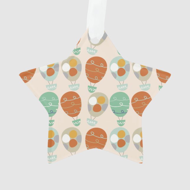 Whimsical Hot Air Balloons Ornament (Back)