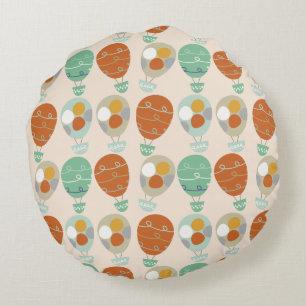 Whimsical Hot Air Balloons Round Cushion