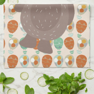 Whimsical Hot Air Balloons Tea Towel