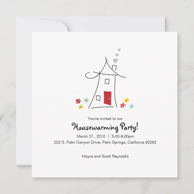 Whimsical Housewarming Party Invitation (Front)
