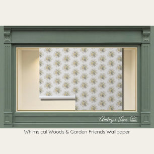 Whimsical Hummingbird & Spring Floral Nursery Wallpaper