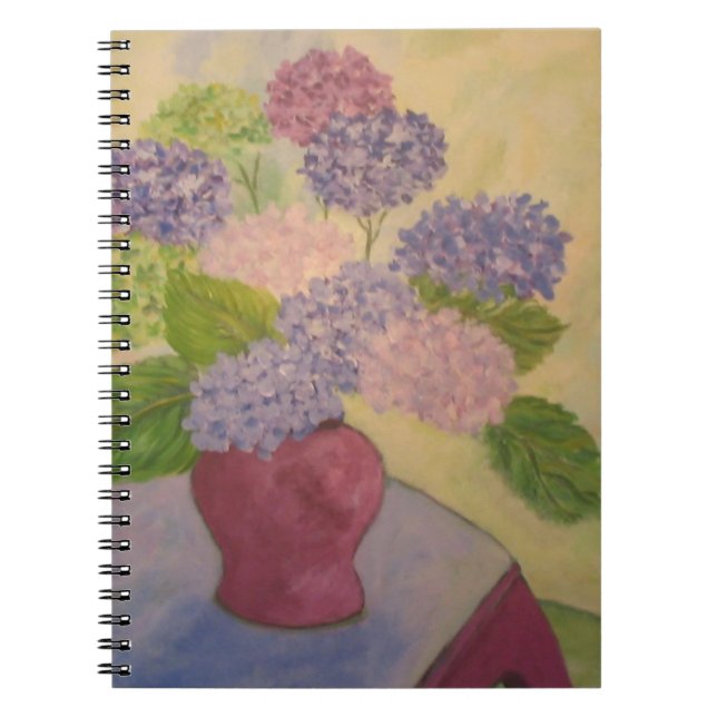 Whimsical Hydrangea Notebook (Front)