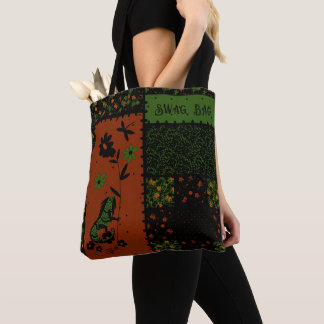 Whimsical Iguana Swag Bag Tote
