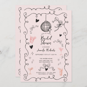 Whimsical Illustrated Bridal Shower Invitation