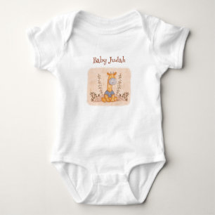 Whimsical Illustrated Giraffe in Blue Shirt