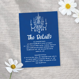 Whimsical Illustrated Hand-drawn Fun Wedding Info Enclosure Card