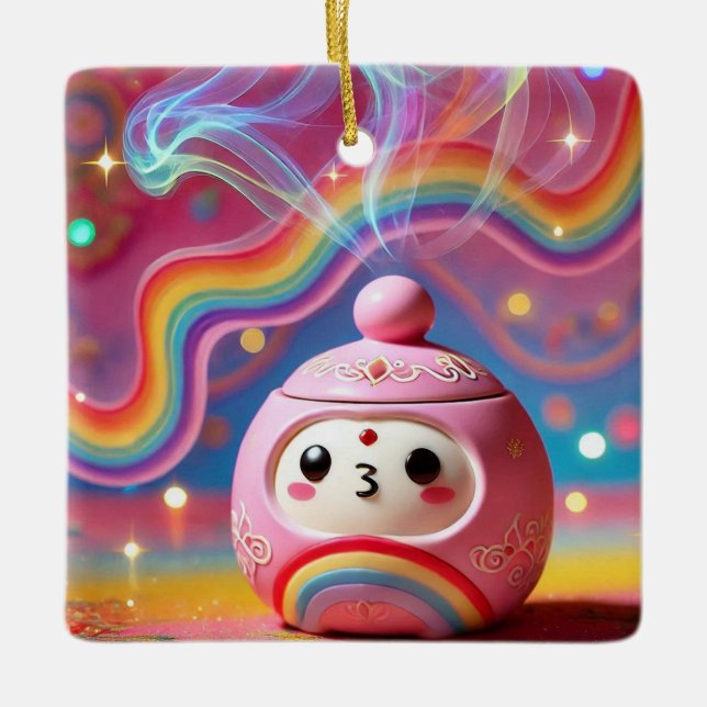 Whimsical Incense Companion Ornament (Front)