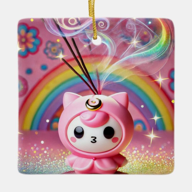 Whimsical Incense Companion Ornament (Front)